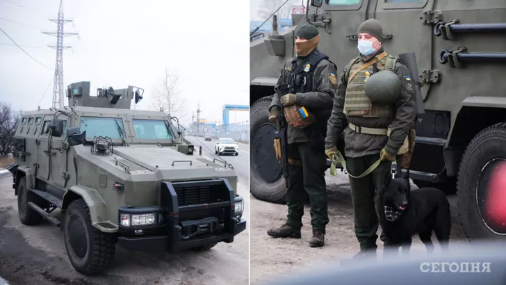 Правоохранители проверяют документы лиц и транспортные средства, а также патрулируют прилегающую к ГЭС местность/Фото: Нацгвардия Украины, коллаж: "Сегодня"