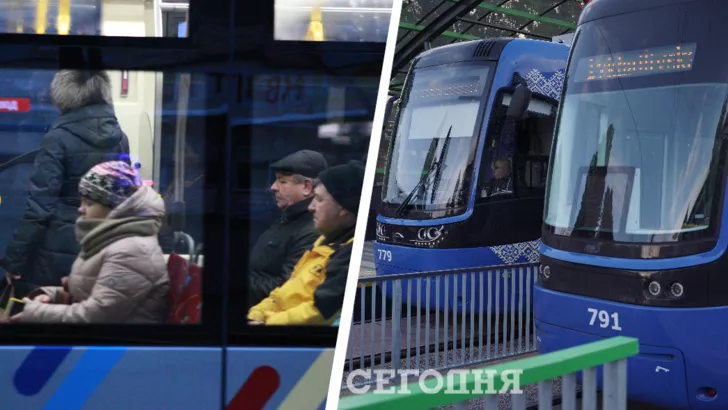 Хулиганы разбили стекло в одном из трамваев/Фото: коллаж: "Сегодня"