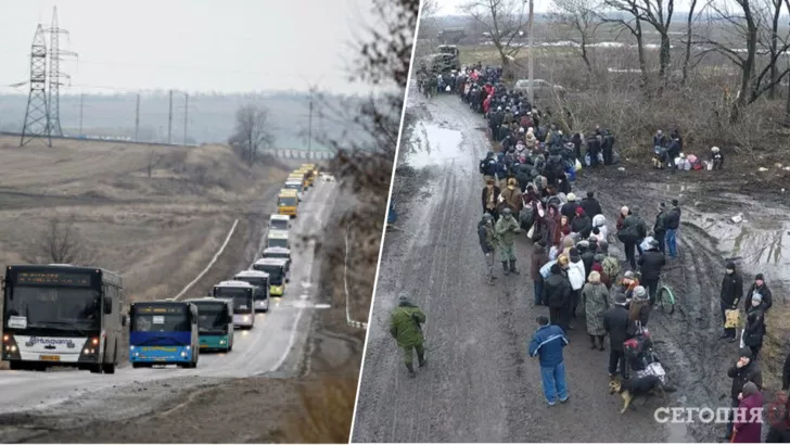Жителів Донбасу просять виїхати у Російську Федерацію. Фото: колаж "Сьогодні"