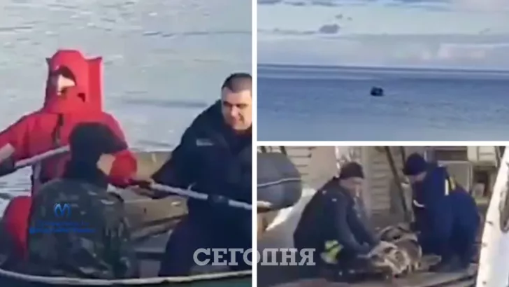 В Киевской области спасли двух парней, застрявших посреди воды
