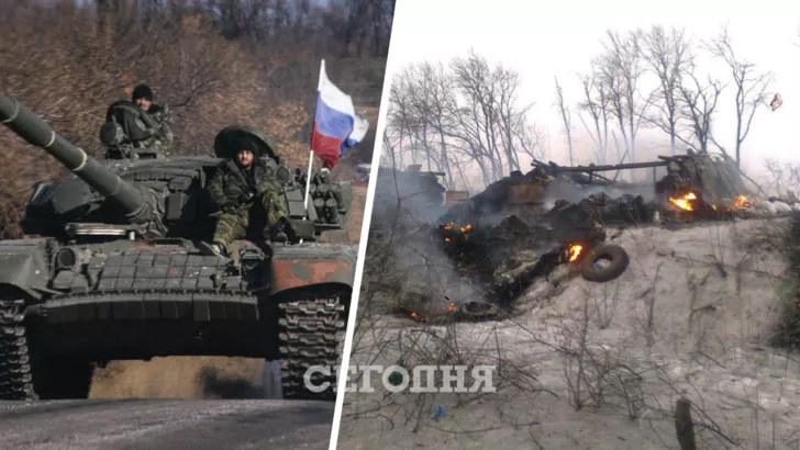 ВСУ жгут российские танки. Коллаж "Сегодня"