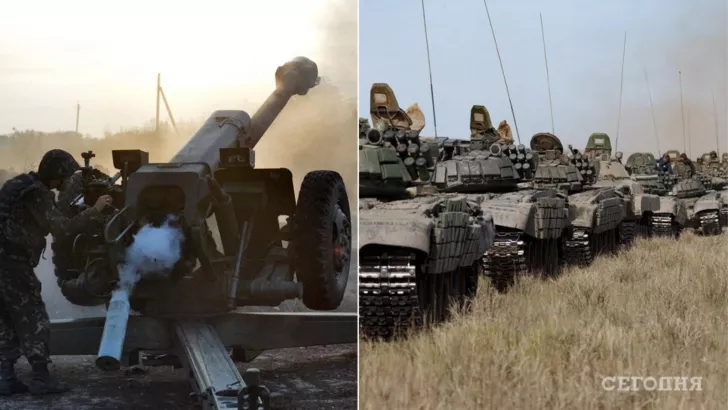 На Донбасі знищили російські танки. Фото: колаж "Сьогодні"