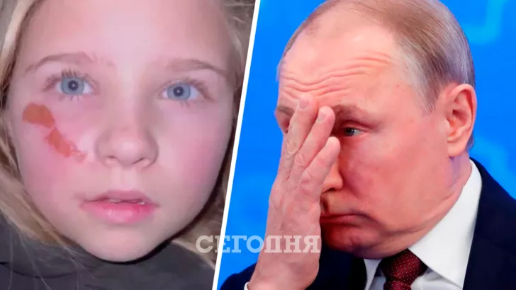 Дівчинка виступила з проханням до президента РФ. Колаж "Сьогодні"