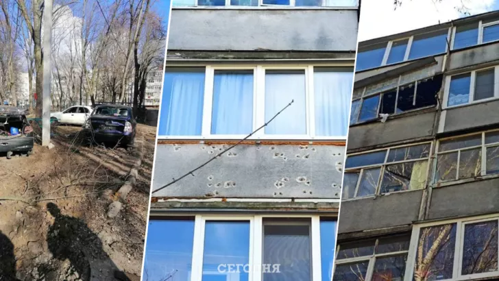 В Чернигове в жилые дома попали снаряды оккупантов. Фото: коллаж "Сегодня"