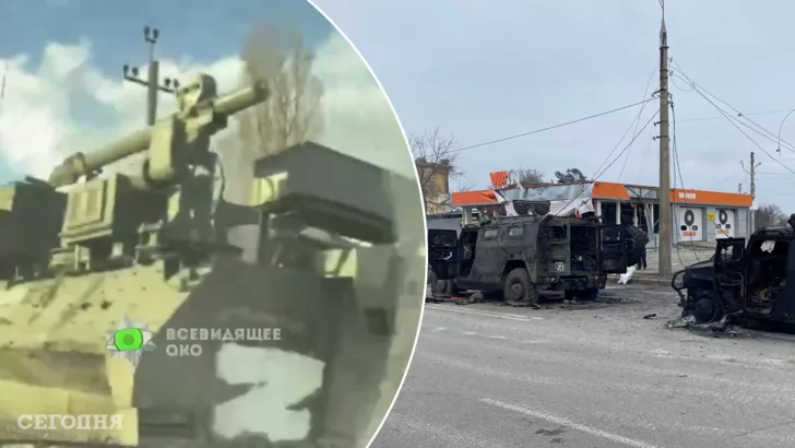 Украинцы жгут вражеские машины