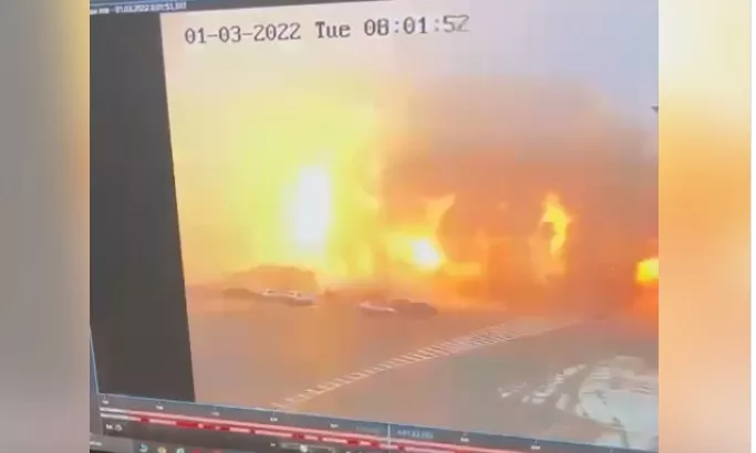 Взрыв ракеты в центре Харькова