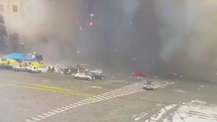 Взрыв ракеты в Харькове