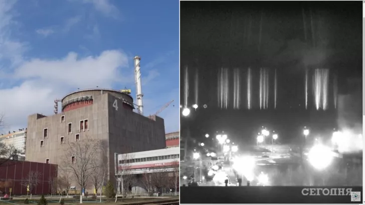 Оккупанты обстреливают самую большую АЭС в Европе/Фото: коллаж: "Сегодня"