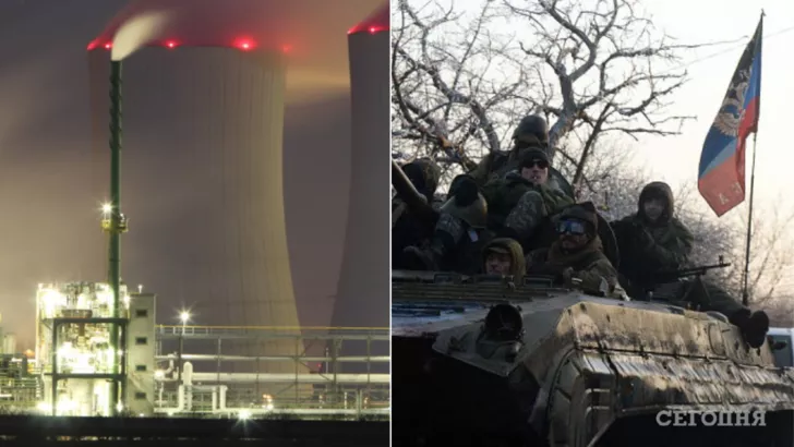 4 марта российские оккупанты начали обстреливать крупнейшую АЭС в Европе / Коллаж "Сегодня"