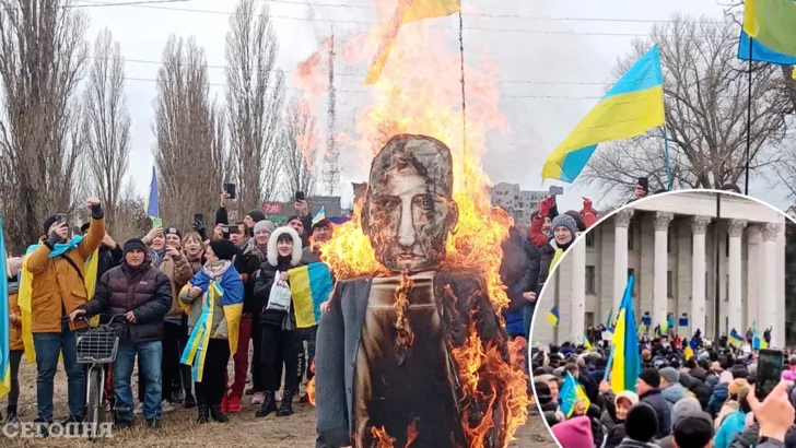 В українських містах люди вийшли на мітинги