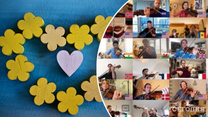 94 скрипача со всего мира сыграли "Вербовую дощечку", поддержав Украину