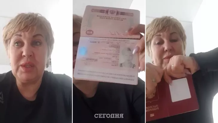 Россиянка порвала свой паспорт из-за войны в Украине