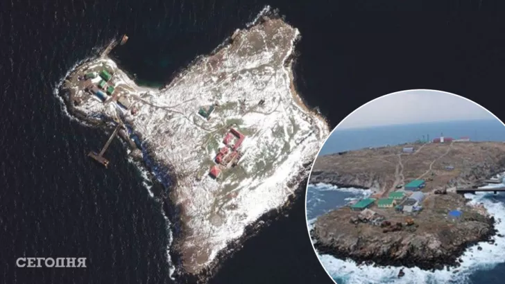 Появился спутниковый снимок острова Змеиный.