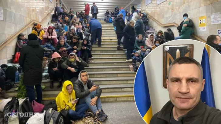 Киевляне прячутся от бомбежек в метро. Фото: коллаж "Сегодня"