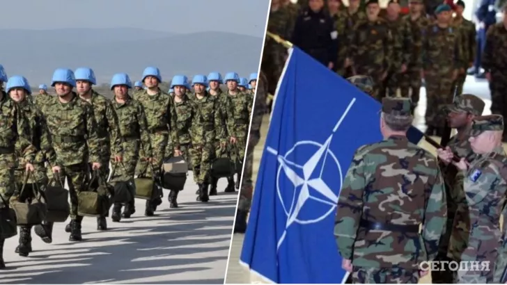 НАТО хотят предложить ввести в Украину миротворцев. Фото: коллаж "Сегодня"
