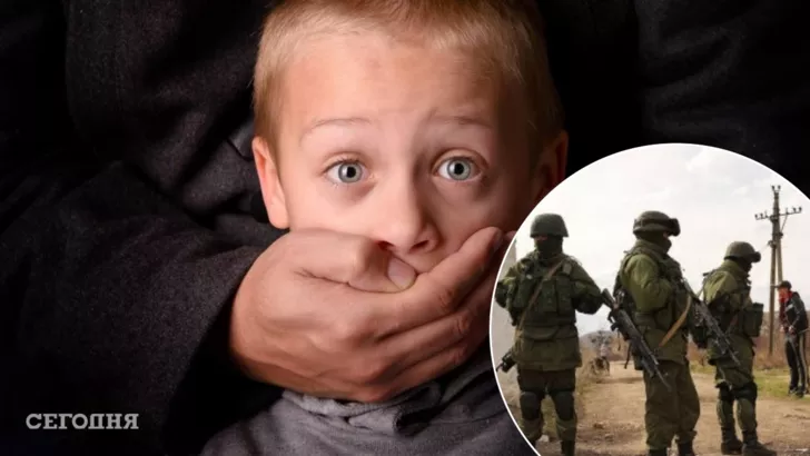 Российские оккупанты воруют детей в нашей стране. Фото: коллаж "Сегодня"