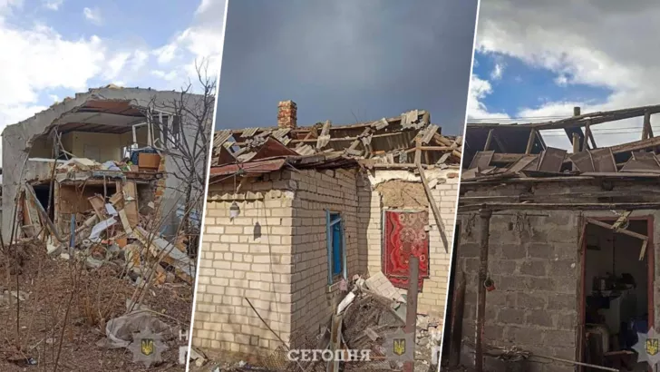 В Запорожской области оккупанты обстреляли жилые дома.  Коллаж "Сегодня"