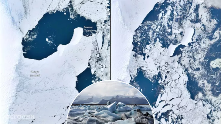 Шельфовый ледник распался из-за рекордной температуры