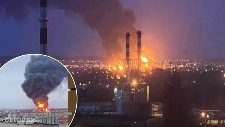 В Белгороде вспыхнула нефтебаза