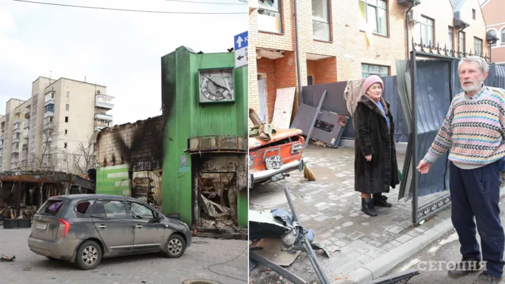 В Ірпіні після виводу військ РФ оглядають будинки.