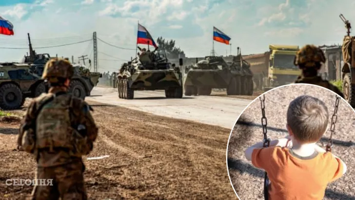 Российские военные используют детей в качестве заложников.