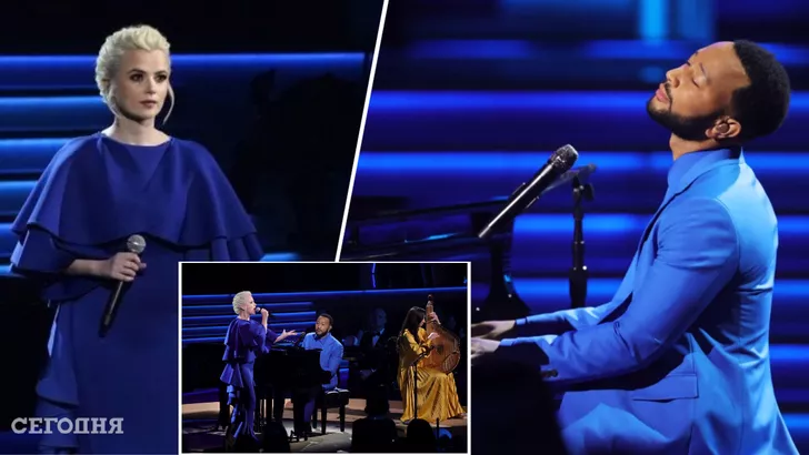 Міка Ньютон та Джо Ледженд виконали на "Греммі" пісню, присвячену Україні