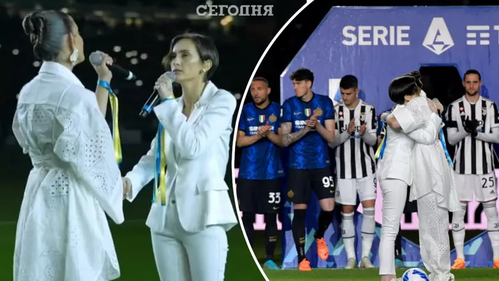 Екатерина Павленко выступила на открытии футбольного матча в Турине