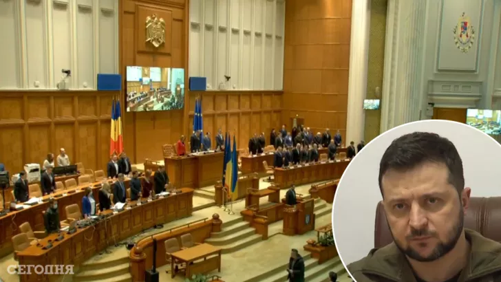 Владимир Зеленский обратился к парламенту Румынии