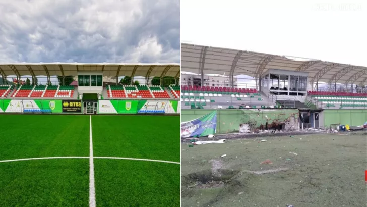 Орки уничтожили стадион в Ирпене