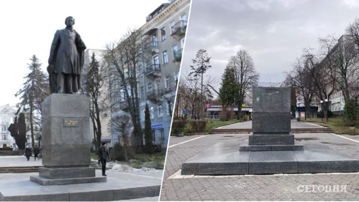 В Тернополе демонтировали памятник Пушкину / Коллаж "Сегодня"
