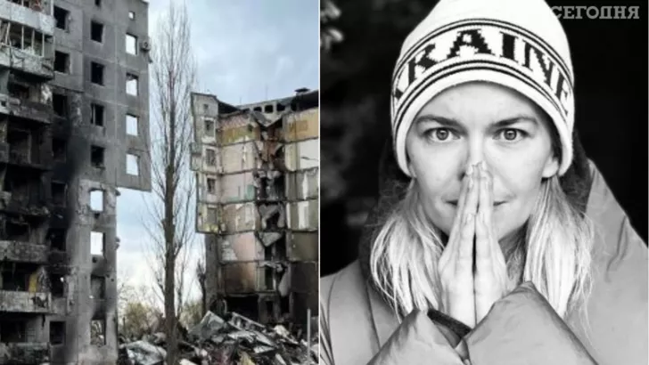 Ирина Блохина побывала в разгромленной рашистами Бородянке