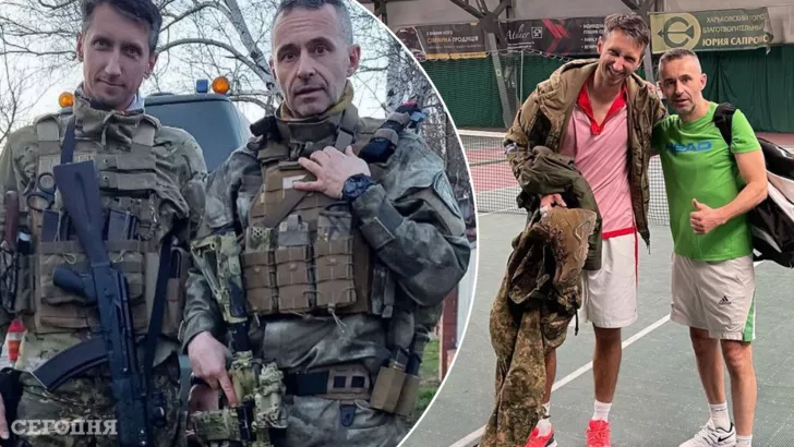 Стаховский сыграл в теннис на разрушенном корте Харькова