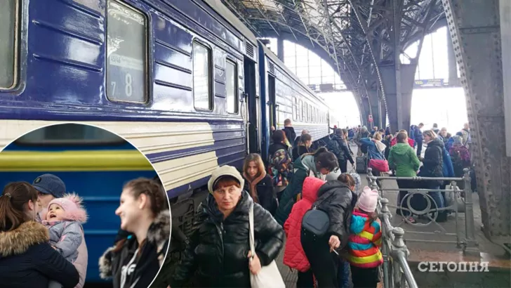 Для украинцев запустили эвакуационные поезда/Фото: "Укрзализныця", коллаж: "Сегодня"
