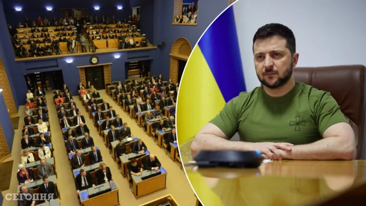Президент Украины выступил в эстонском парламенте
