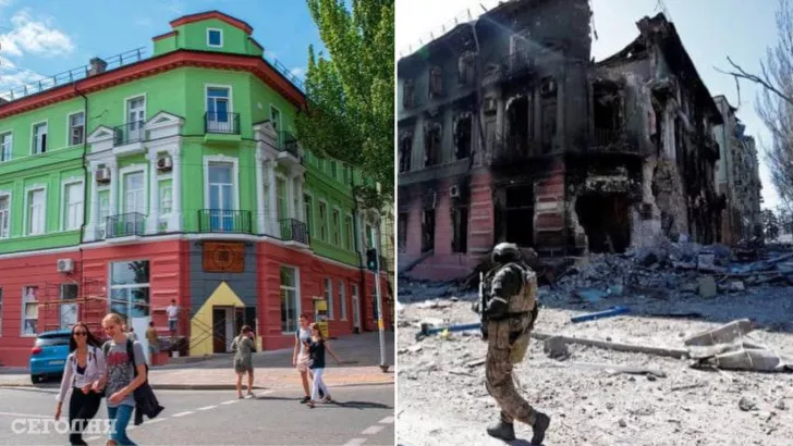 Российские военные превратили старинный дом в руины