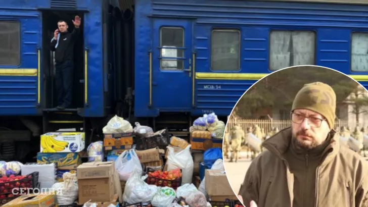 У Чернігів прибув потяг із гуманітарною допомогою / Колаж "Сьогодні"