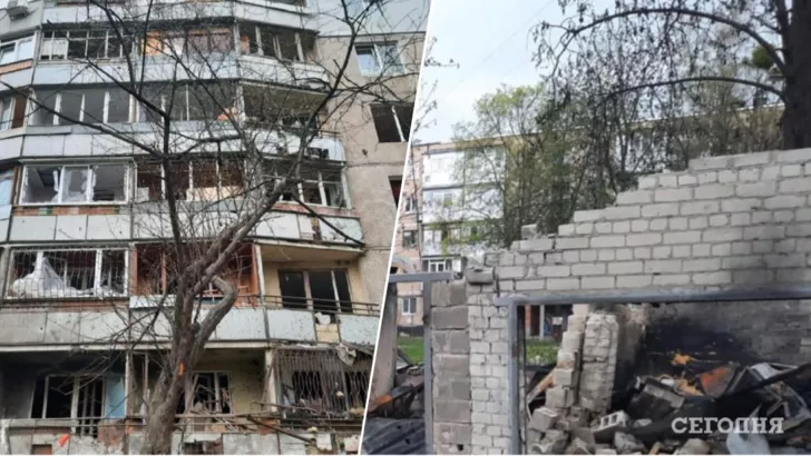 Окупанти обстріляли житловий район Харкова / Колаж "Сьогодні"