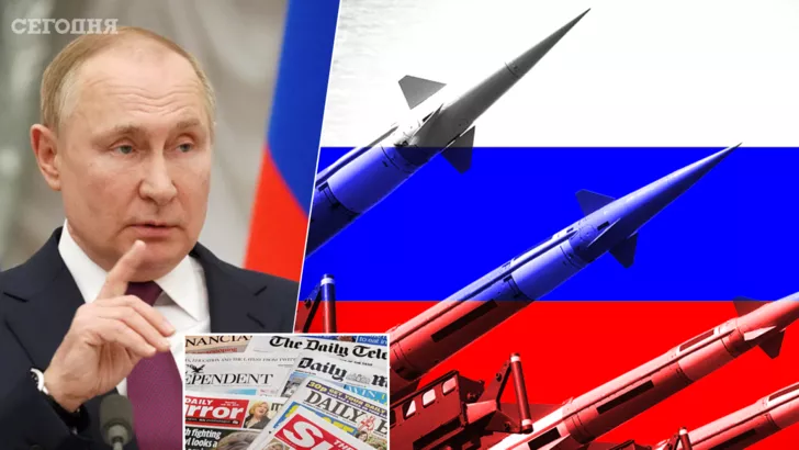 Путин может прибегнуть к использованию ядерного оружия, если столкнется с провалом войны. Фото: коллаж "Сегодня"