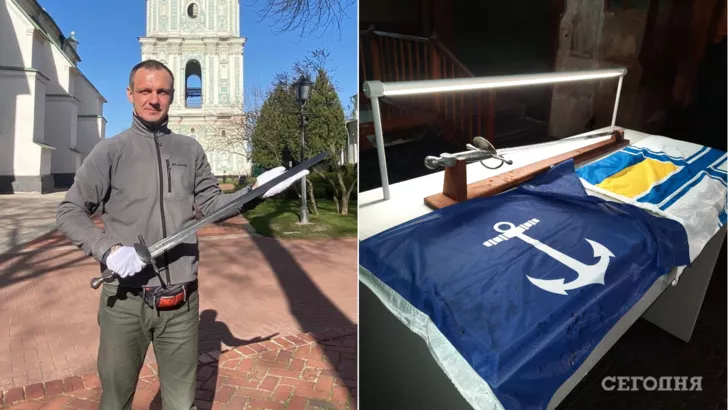 В Киеве привезли меч украинского гетмана Петра Сагайдачного