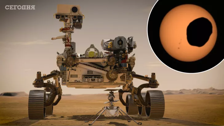 Марсоход  Perseverance снял невероятное четкое солнечное затмение