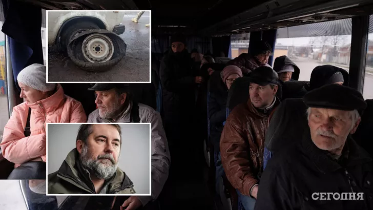 Сергей Гайдай рассказал, что эвакуация людей срывается. Фото: Reuters, коллаж "Сегодня"