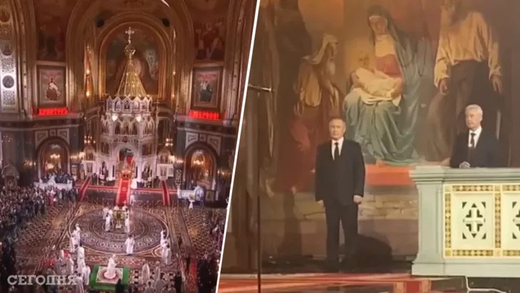 Путин снимался на Пасху в пустом храме