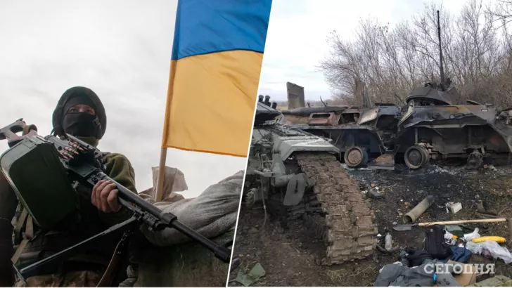 Українські захисники знищили окупантів та їхню техніку. Фото: колаж "Сьогодні"