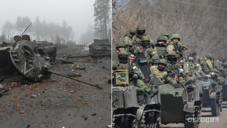 Российские войска несут значительные потери. Фото: коллаж "Сегодня"