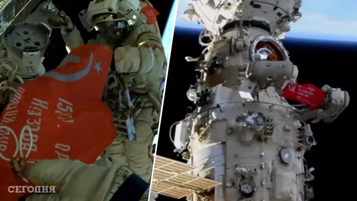 Российские космонавты присоединились к победобесию РФ