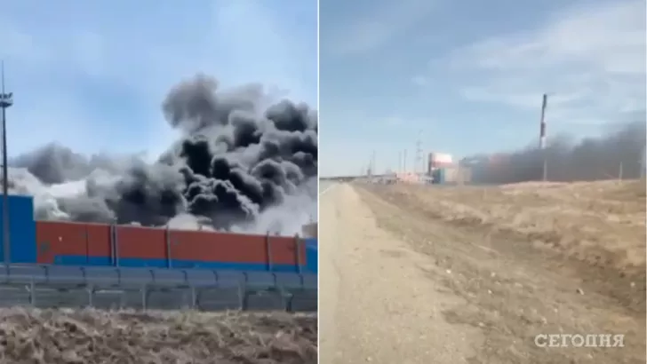 В РФ горит электростанция