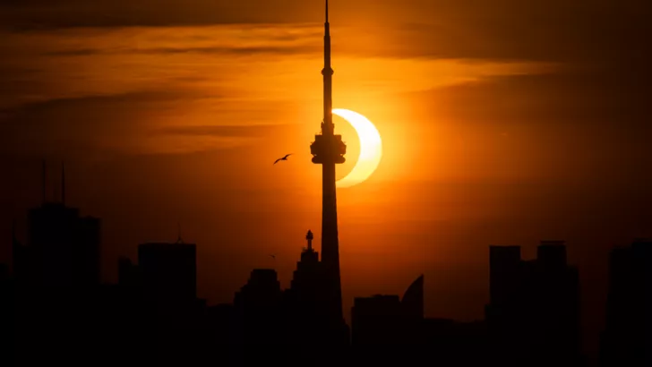 Сонячне затемнення було видно лише в деяких регіонах