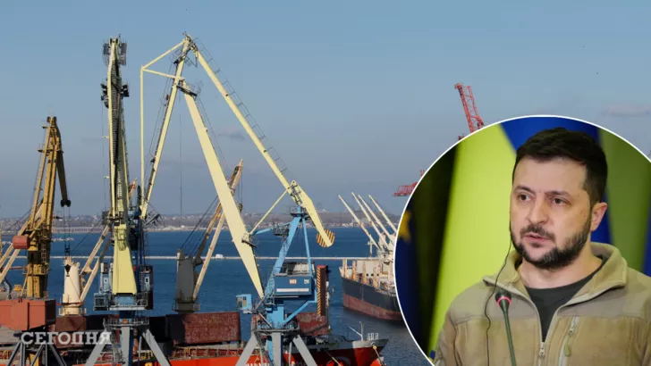 Зеленский заявил, что Россия блокирует украинские морские порты.