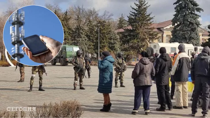 Жителі Скадовська проти окупантів. Фото: колаж "Сьогодні"