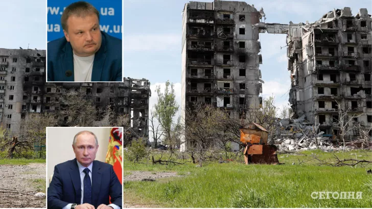 У Денисенко есть своя версия, почему Кремль уничтожает украинские города / Коллаж "Сегодня"